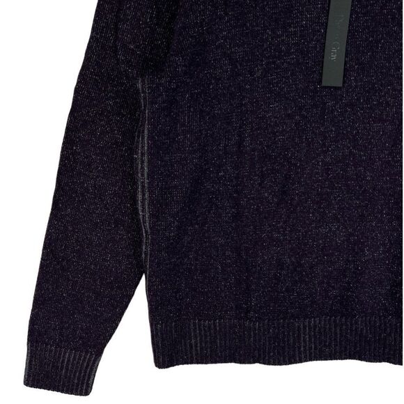 New Dylan Gray Classic Men Purple Grey Crew Neck Sweatshirt Cashmere US L - Picture 6 of 9